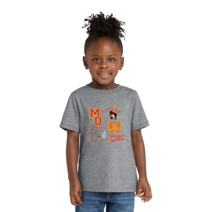 Mount Olive - Toddler Gray Cotton Short Sleeve T-Shirt