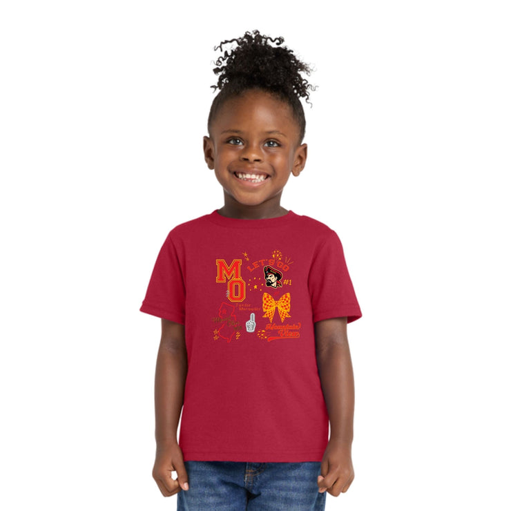 Mount Olive - Toddler Red Cotton Short Sleeve T-Shirt