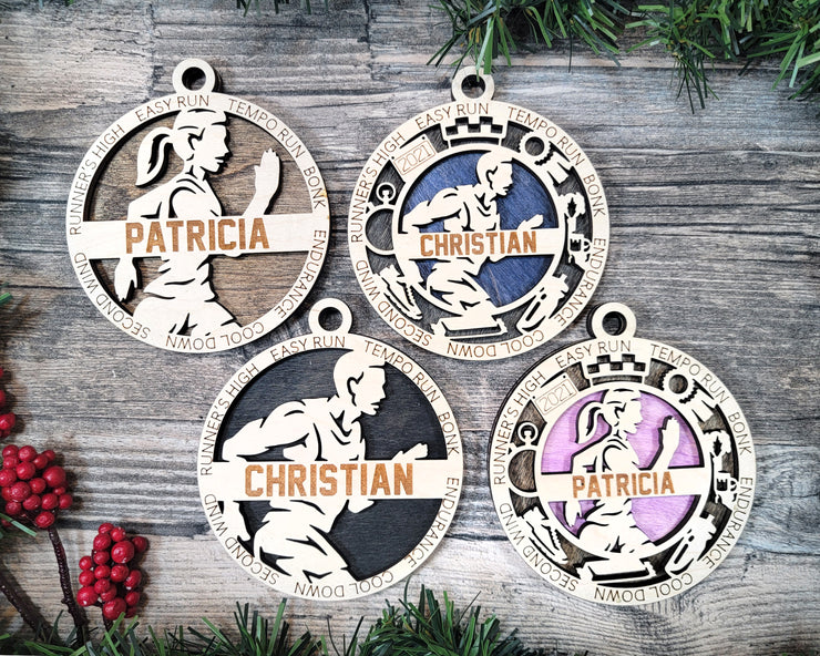 Cross Country 2024 Ornament - Laser Engraved