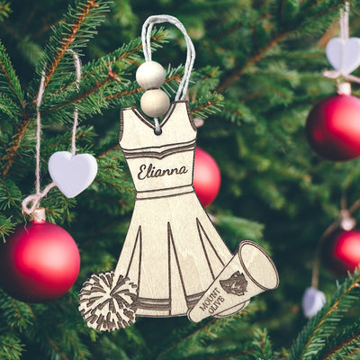 Mount Olive Cheerleader Ornament - Mount Olive Laser Engraved Ornament