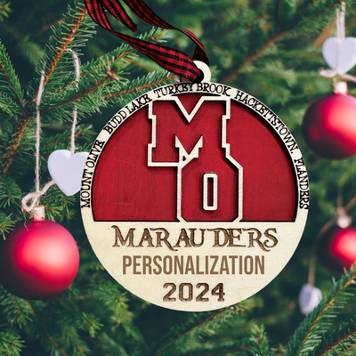 Mount Olive Marauder Ornament - Laser Engraved Wood Ornament