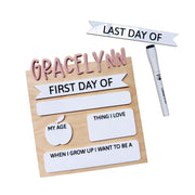Personalized Acrylic Dry Erase First & Last Day School Sign