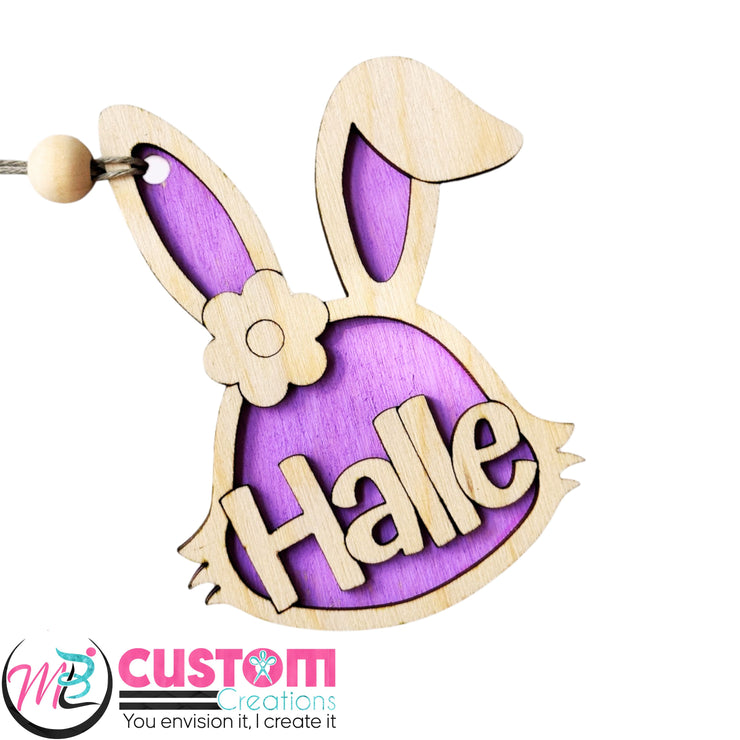 Easter Laser Cut Wooden Tags - Personalized Tags