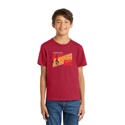Mountain View - Youth Cotton Red Short Sleeve