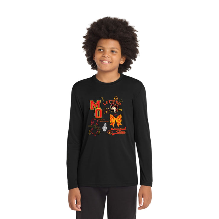 Mountain View - Youth Black Long Sleeve Dri-Fit Shirt