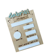 Personalized Wooden School Milestone Sign with Dry Erase Sections – First Day, Last Day & 100th Day Interchangeable Titles
