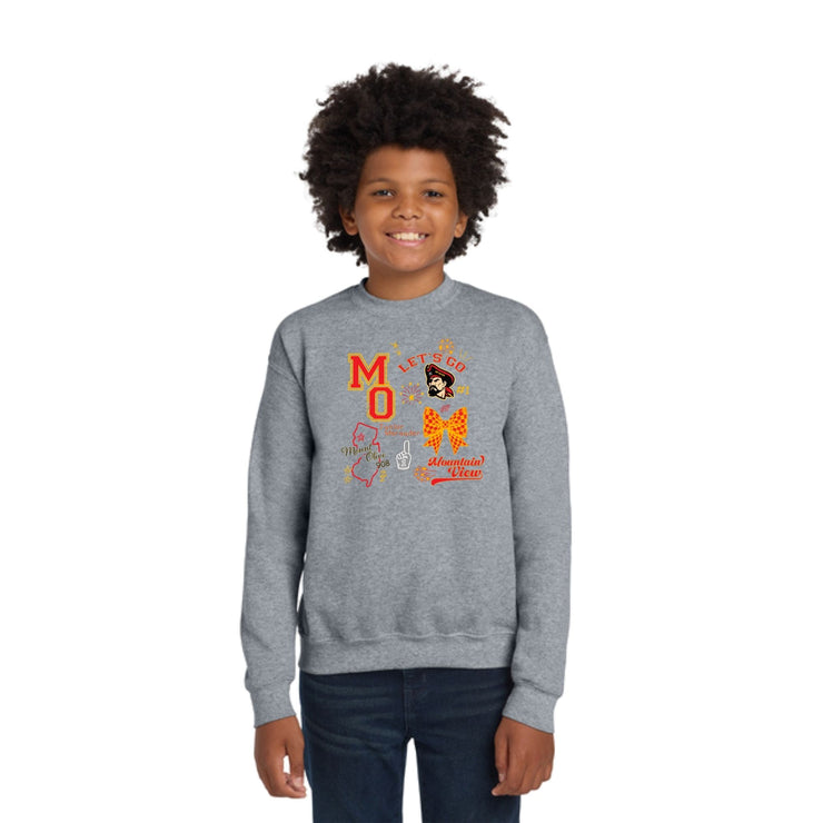 Mountain View - Youth Crew Neck Gray Sweatshirt
