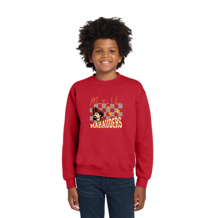 Mountain View - Youth Crew Neck Red Sweatshirt