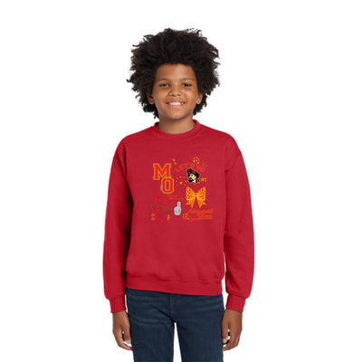 Mountain View - Youth Crew Neck Red Sweatshirt