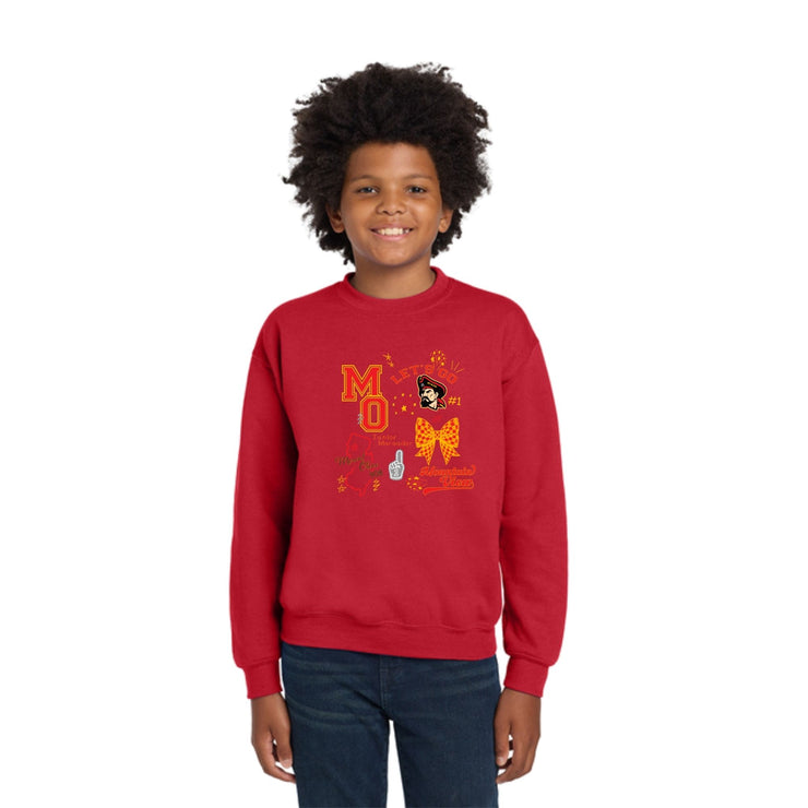 Mountain View - Youth Crew Neck Red Sweatshirt