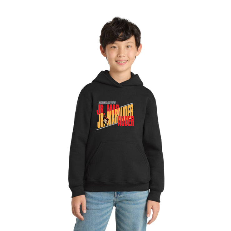 Mountain View - Youth Black Cotton Sweatshirt Hoodie
