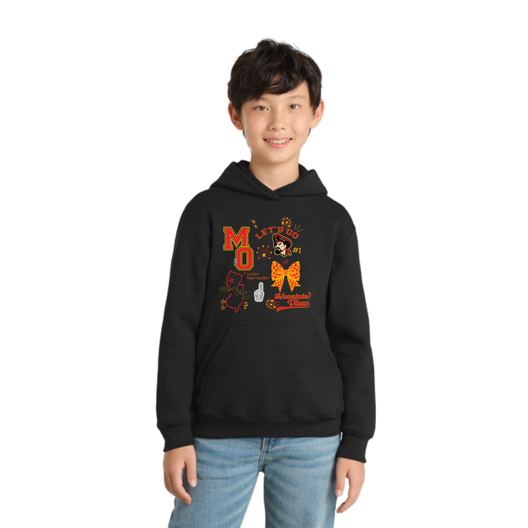 Mountain View - Youth Black Cotton Sweatshirt Hoodie