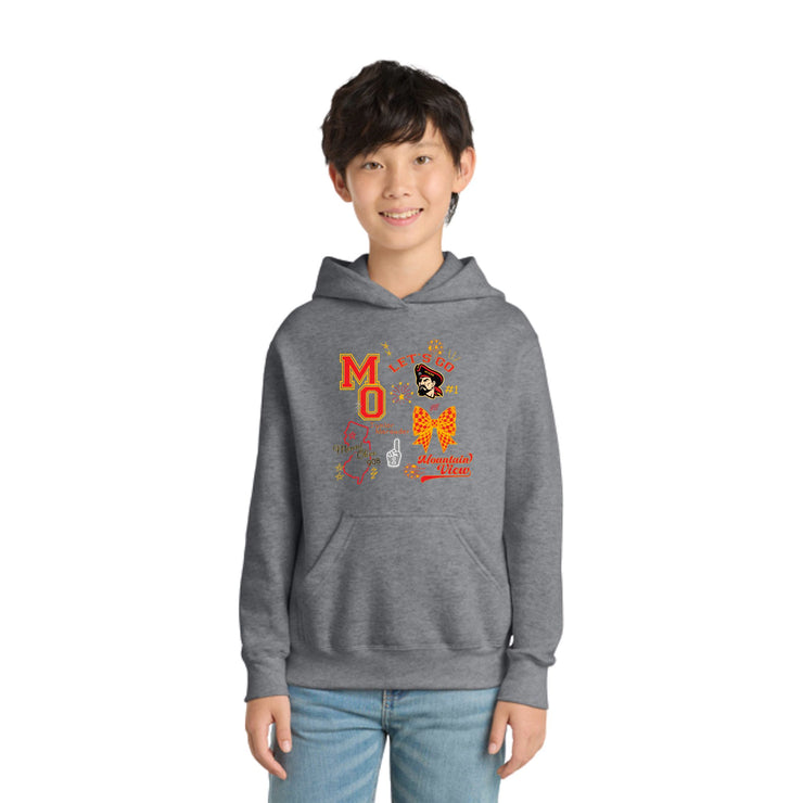 Mountain View - Youth Gray Cotton Sweatshirt Hoodie