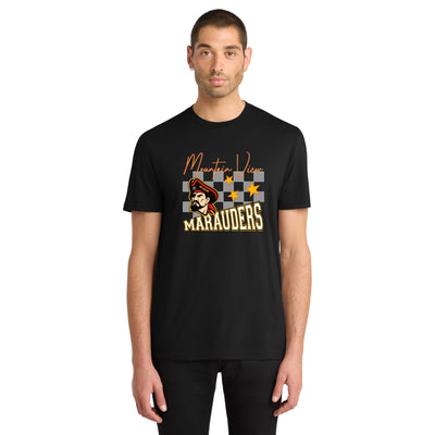 Mountain View - Adult Unisex Cotton T-Shirt - Black