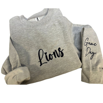 3D Puff Embroidered Sweatshirt | Lions