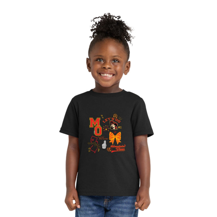 Mount Olive - Toddler Black Cotton Short Sleeve T-Shirt