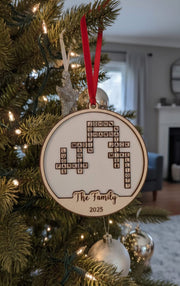 Tile Ornament Wood Ornament - Laser Engraved