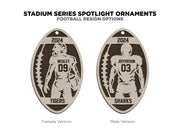 Football Female Player 2024 Ornament - Laser Engraved