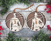 Basketball Player 2024 Female Spotlight Ornament - Laser Engraved