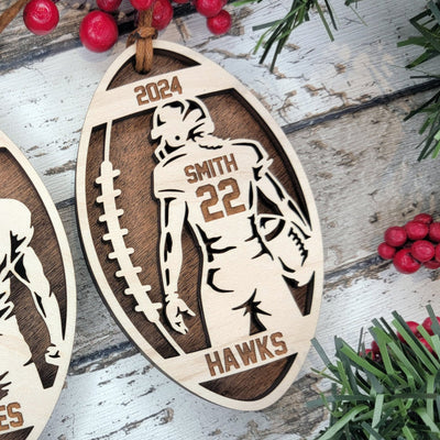 Football Female Player 2024 Ornament - Laser Engraved