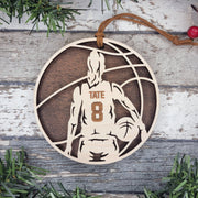 Basketball Player 2024 Female Spotlight Ornament - Laser Engraved