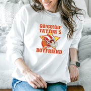 2024 Travis and Taylor Super bowl Merch (5 Styles)| White Crewneck Sweater
