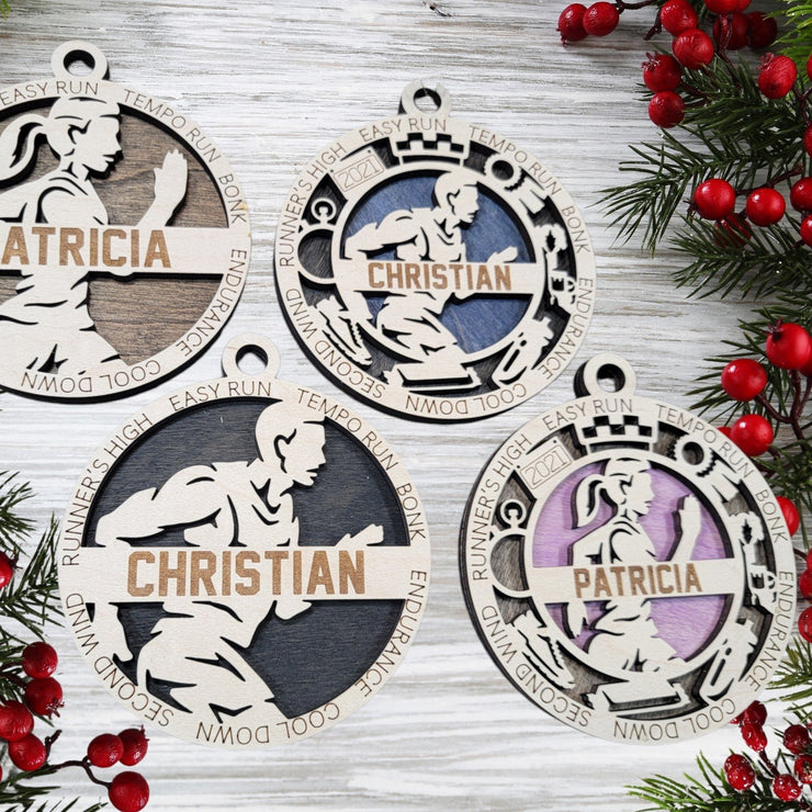 Cross Country 2024 Ornament - Laser Engraved