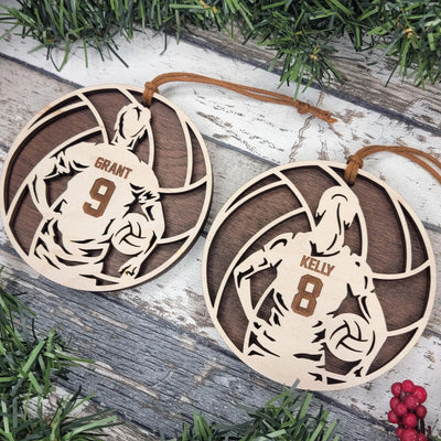 Volleyball Player Spotlight 2024 Ornament - Laser Engraved