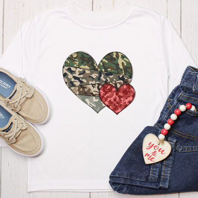 Valentines Day Camouflage Red Heart