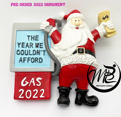 PRE-ORDER 2022 SANTA GAS PRICE ORNAMENT | CHRISTMAS TREE ORNAMENT | HOLIDAY DECOR