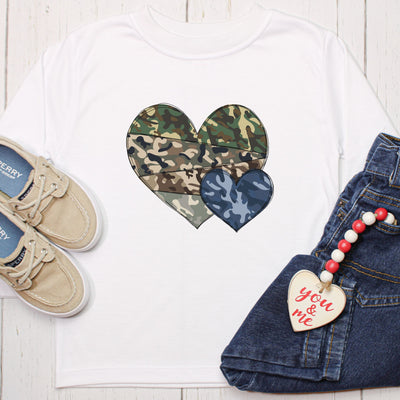 Valentines Day Camouflage Blue Heart