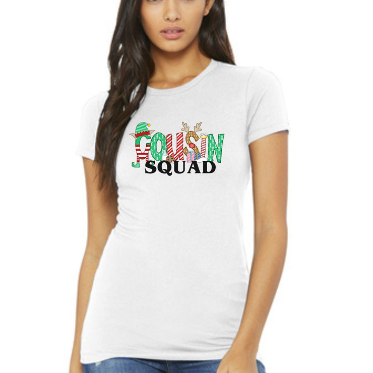 Christmas 2022 Cousin Squad Personalized Cotton T-Shirt | Adults and Kids Shirt