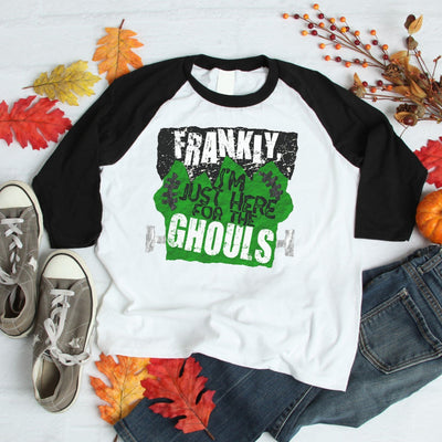 FRANKLY I'M HERE FOR THE GHOULS HALLOWEEN SHIRT | KID SHIRT