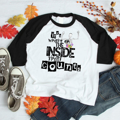 IT'S WHAT'S ON THE INSIDE THAT COUNTS HALLOWEEN SHIRT | KIDS SHIRT