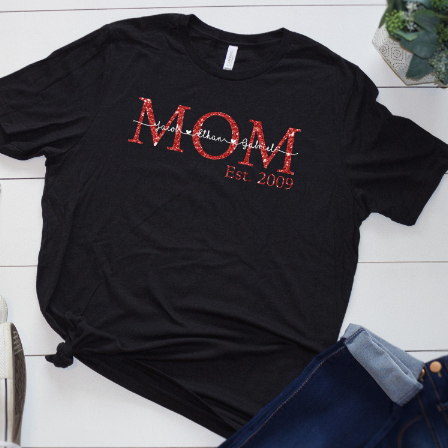 MOM Established T-Shirt with Names | ADULT SHIRT