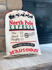 North Pole EXPRESS Santa Gift Bag / Sack