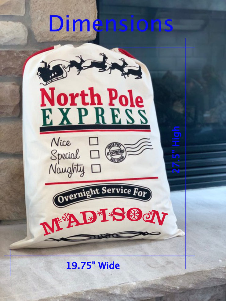 North Pole EXPRESS Santa Gift Bag / Sack