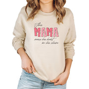This MAMA wears her heart on her sleeve | Leopard Alpha | Crewneck Sweatshirt