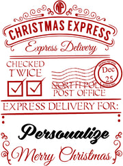 CHRISTMAS EXPRESS MAIL Gift Bag | FAVOR BAG