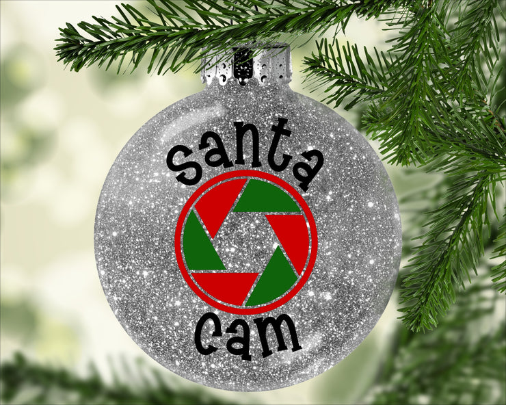 Santa Camera Ornament - Acrylic