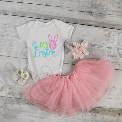 My FIRST ( 1ST)) EASTER, girl Infant/Child Girl Easter Personalized Custom Shirt/Onesie