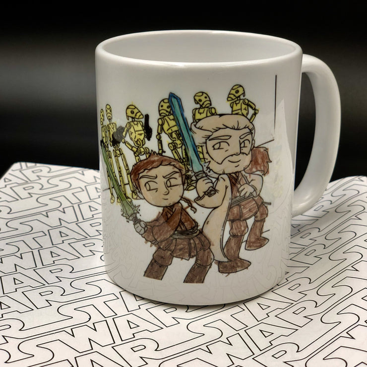 COLORING Page Coffee Mug - Mom - Dad - Grandparent Gift - Unisex Mug - Kids artwork Mugs