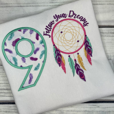 DREAM CATCHER AND FEATHERS BIRTHDAY SHIRT | YOUTH SHIRTS